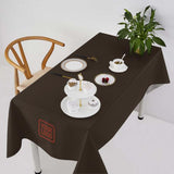 Custom Brown Orange Red Square Table Cloth