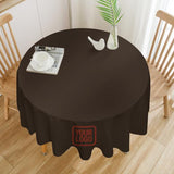 Custom Brown Coral Red Round Table Cloth