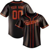 Custom Brown & Orange Red Colors Design Sports Baseball Jersey