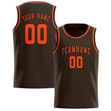Custom Brown & Orange Red Colors Design Sports Basketball Jersey
