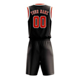 Custom Brown Orange Red Basketball Set