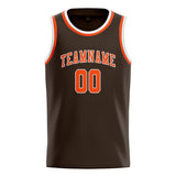 Custom Brown & Orange Red Colors Design Sports Basketball Jersey