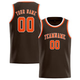 Custom Brown & Orange Red Colors Design Sports Basketball Jersey