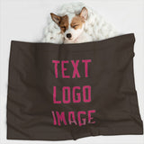 Custom Brown Pink Pet Blanket