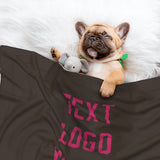 Custom Brown Pink Pet Blanket