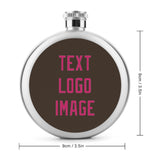 Custom Brown Pink Hip Flask