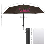 Custom Brown Pink Automatic Umbrella