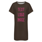 Custom Brown Pink Nachthemd