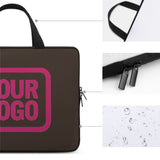 Custom Brown Pink Laptop Bag