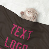 Custom Brown Pink Pet Blanket