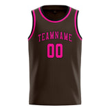 Custom Brown & Pink Colors Design Sports Basketball Jersey