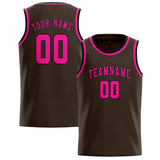 Custom Brown & Pink Colors Design Sports Basketball Jersey