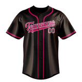 Custom Brown & Pink Colors Design Sports Baseball Jersey