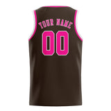 Custom Brown & Pink Colors Design Sports Basketball Jersey