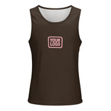 Custom Brown Light Pink Men's Tank Top