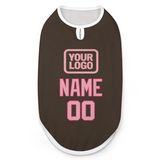 Custom Brown Light Pink Pet Vest