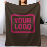 Custom Brown Pink Blanket