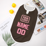 Custom Brown Light Pink Pet Vest