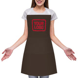 Custom Brown Red Apron