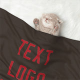 Custom Brown Red Pet Blanket