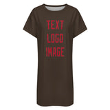 Custom Brown Red Nachthemd