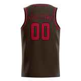 Custom Brown & Red Colors Design Sports Basketball Jersey