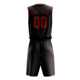 Custom Brown Red Basketball Set