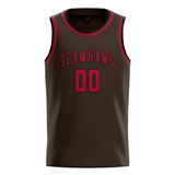 Custom Brown & Red Colors Design Sports Basketball Jersey