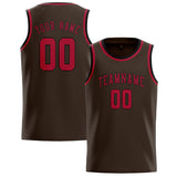 Custom Brown & Red Colors Design Sports Basketball Jersey