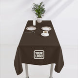 Custom Brown Red Square Table Cloth
