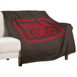 Custom Brown Red Blanket