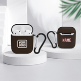 Custom Brown White AirPods Case