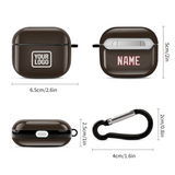 Custom Brown White AirPods Case (3rd Generation)