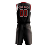 Custom Brown Red Basketball Set
