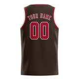 Custom Brown & Red Colors Design Sports Basketball Jersey