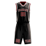 Custom Brown Red Basketball Set
