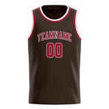 Custom Brown & Red Colors Design Sports Basketball Jersey
