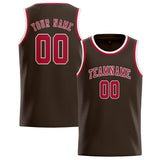Custom Brown & Red Colors Design Sports Basketball Jersey