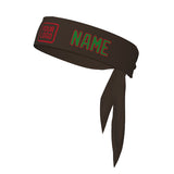 Custom Brown Emerald Green Headband