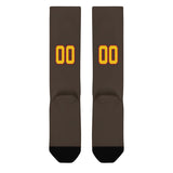 Custom Brown Gold Knee-High Sock