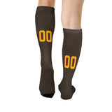 Custom Brown Gold Knee-High Sock