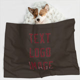 Custom Brown Crimson Red Pet Blanket