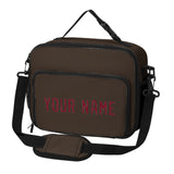 Custom Brown Crimson Red Lunch Bag