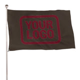 Custom Brown Crimson Red Flag