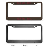 Custom Brown Crimson Red License Plate Frame