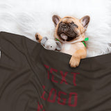 Custom Brown Crimson Red Pet Blanket