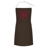 Custom Brown Crimson Red Apron