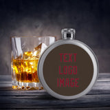 Custom Brown Crimson Red Hip Flask