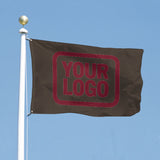 Custom Brown Crimson Red Flag