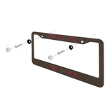 Custom Brown Crimson Red License Plate Frame